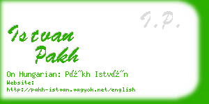 istvan pakh business card